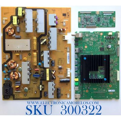 KIT DE TARJETAS PARA TV SONY BRAVIA 4K·UHD·HDR / MAIN A5015305A 068 / 1-003-740-21 / A-5015-318-A / T-CON 44-9771568O / 47_6021321 / HV650QUBN9L / 44-97715680 / HV550QUB / FUENTE 100442322 / B55D-324 / PANEL YSAF065CNO01 / MODELO XBR-65X800H / XBR65X800H